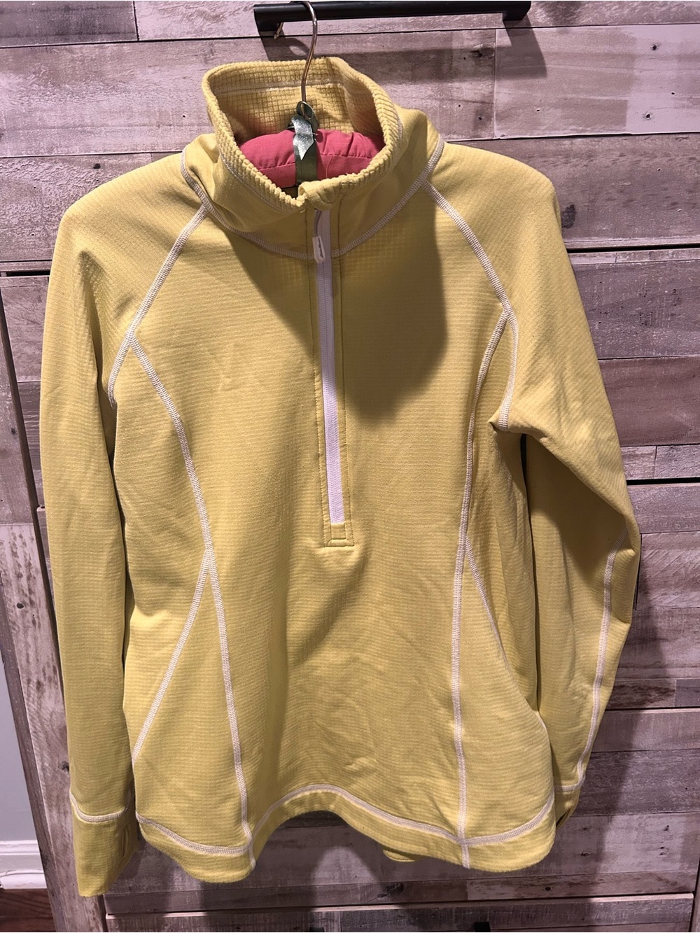 Eddie Bauer Yellow Quarter‑Zip Turtleneck Pullover